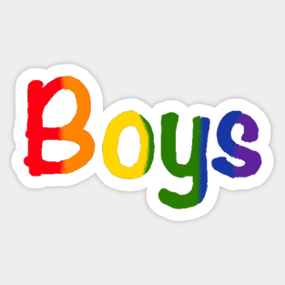 gay lgbt pride boys rainbow Sticker